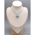 Pendentif Smithsonite bleue asymétrique - Bijoux en Smithsonite
