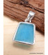 Pendentif Smithsonite bleue forme trapèze Bijoux en Smithsonite CWA16.9