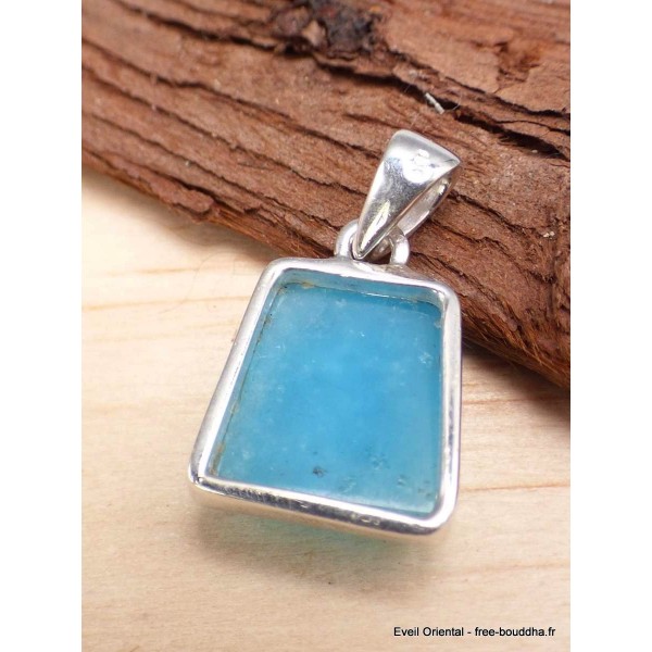 Pendentif Smithsonite bleue forme trapèze Bijoux en Smithsonite CWA16.9