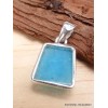 Pendentif Smithsonite bleue forme trapèze Bijoux en Smithsonite CWA16.9
