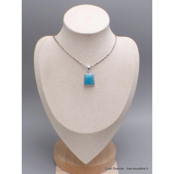 Pendentif Smithsonite bleue forme trapèze Bijoux en Smithsonite CWA16.9