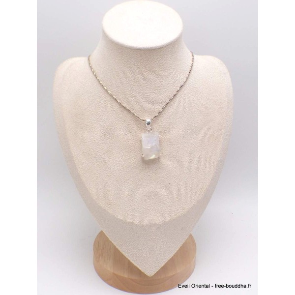 Pendentif Pierre de lune bleue brute Pendentifs pierres naturelles AW23.2
