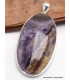 Gros Pendentif Fluorite sur quartz oval Pendentifs pierres naturelles YM17.2