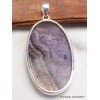 Gros Pendentif Fluorite sur quartz oval Pendentifs pierres naturelles YM17.2