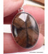 Pendentif argent Chiastolite Andalousite oval Bijoux en Chiastolite AW7.4