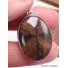 Pendentif argent Chiastolite Andalousite oval Bijoux en Chiastolite AW7.4