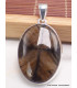 Pendentif argent Chiastolite Andalousite oval Bijoux en Chiastolite AW7.4