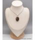 Pendentif argent Chiastolite Andalousite oval Bijoux en Chiastolite AW7.4