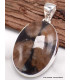 Bijou Pendentif argent Chiastolite Andalousite oval Bijoux en Chiastolite AW7.5