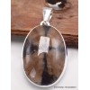 Bijou Pendentif argent Chiastolite Andalousite oval Bijoux en Chiastolite AW7.5