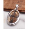Bijou Pendentif argent Chiastolite Andalousite oval Bijoux en Chiastolite AW7.5