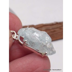 Pendentif Aigue-marine bleue brute Pendentifs pierres naturelles AW15.4
