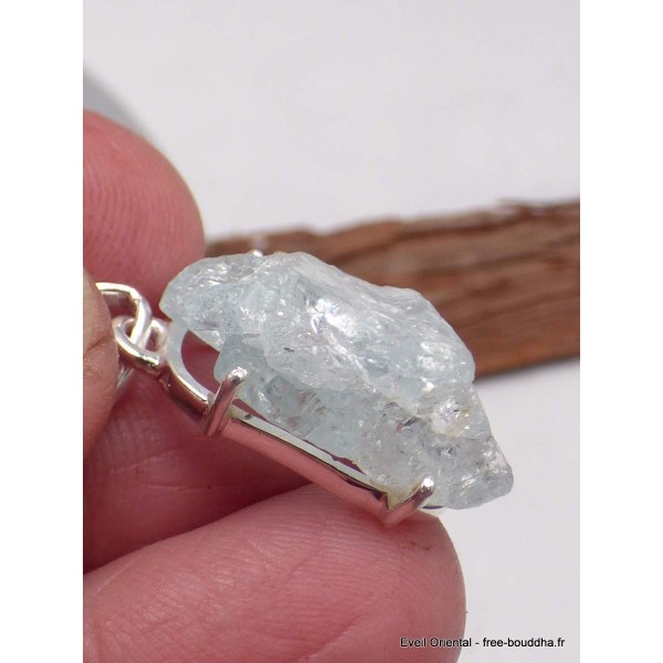 Pendentif Aigue-marine bleue brute Pendentifs pierres naturelles AW15.4