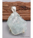 Bijou Pendentif Aigue-marine bleue verte brute Bijoux en Aigue-marine AW15.5