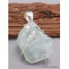 Bijou Pendentif Aigue-marine bleue verte brute Bijoux en Aigue-marine AW15.5