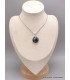 Bijou pendentif Verre Dichroïque turquoise multicolore Pendentifs pierres naturelles LAM52.3