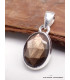 Pendentif Saphir doré Zawadi oval Pendentifs pierres naturelles AW17.4