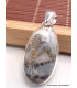 Pendentif argent Jaspe Maligano forme ovale Bijoux en Jaspe Maligano AW24.4