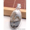 Pendentif argent Jaspe Maligano forme ovale Bijoux en Jaspe Maligano AW24.4