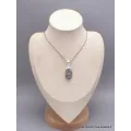 Pendentif argent Jaspe Maligano forme ovale - Bijoux en Jaspe Maligano