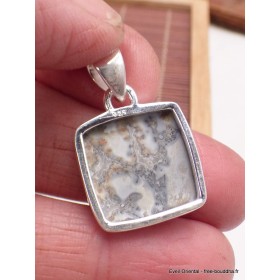 Pendentif carré en Jaspe Maligano indonésien Bijoux en Jaspe Maligano AW24.6