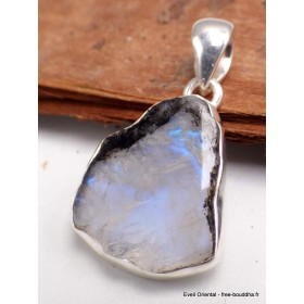 Pendentif Tourmaline noire sur Péristérite-dx Bijoux en Pierre de lune CWA105.7