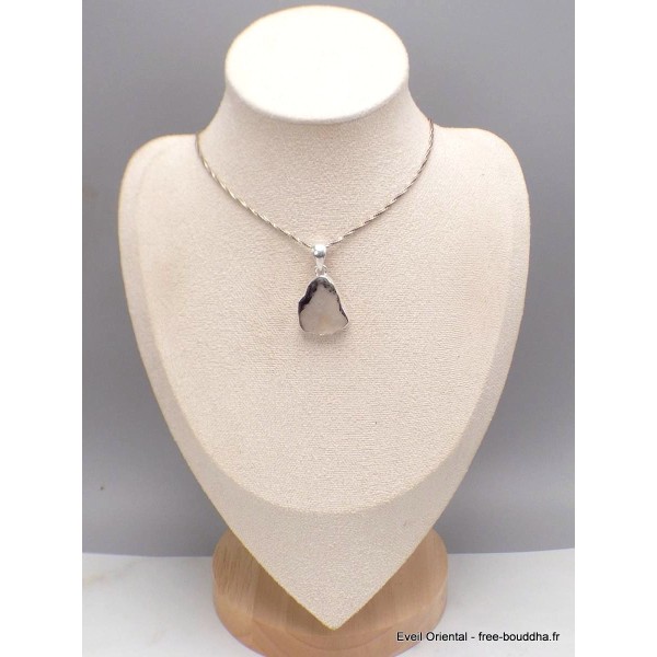 Pendentif Tourmaline noire sur Péristérite-dx Bijoux en Pierre de lune CWA105.7