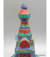 Stupa tibétain en bois et pierres 20 cm Statuettes Bouddhistes ref 3755.5