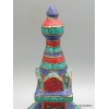 Stupa tibétain en bois et pierres 20 cm Statuettes Bouddhistes ref 3755.5