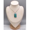 Pendentif Malachite sur Chrysocolle rectangulaire Pendentifs pierres naturelles AW38.2