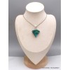 Pendentif Malachite Chrysocolle forme éventail Pendentifs pierres naturelles AW38.3