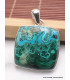Pendentif carré en Malachite Chrysocolle Pendentifs pierres naturelles AW38.4