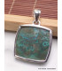 Pendentif carré en Malachite Chrysocolle Pendentifs pierres naturelles AW38.4
