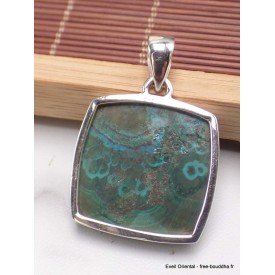 Pendentif carré en Malachite Chrysocolle Pendentifs pierres naturelles AW38.4