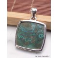 Pendentif carré en Malachite Chrysocolle Pendentifs pierres naturelles AW38.4