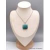 Pendentif carré en Malachite Chrysocolle Pendentifs pierres naturelles AW38.4