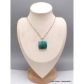 Pendentif carré en Malachite Chrysocolle Pendentifs pierres naturelles AW38.4