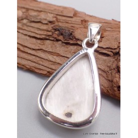 Bijou Pendentif en Scolecite blanche forme goutte Pendentifs pierres naturelles AW39.5