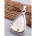Bijou Pendentif en Scolecite blanche forme goutte Pendentifs pierres naturelles AW39.5