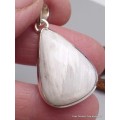 Bijou Pendentif en Scolecite blanche forme goutte Pendentifs pierres naturelles AW39.5