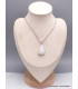 Bijou Pendentif en Scolecite blanche forme goutte Pendentifs pierres naturelles AW39.5