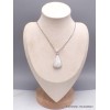 Bijou Pendentif en Scolecite blanche forme goutte Pendentifs pierres naturelles AW39.5
