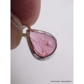 Petit Pendentif Tourmaline Rose forme goutte Bijoux en Tourmaline Rose AW25.3