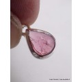Petit Pendentif Tourmaline Rose forme goutte Bijoux en Tourmaline Rose AW25.3