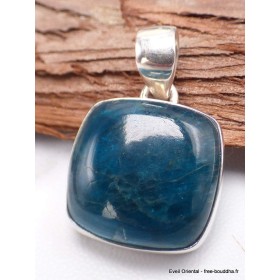 Pendentif Apatite bleue carrée Pendentifs pierres naturelles AW50.3