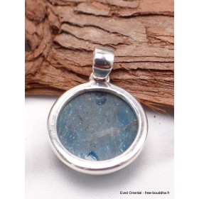 Pendentif rond en Apatite bleue Bijoux en Apatite bleue AW50.7