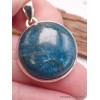 Pendentif rond en Apatite bleue Bijoux en Apatite bleue AW50.7