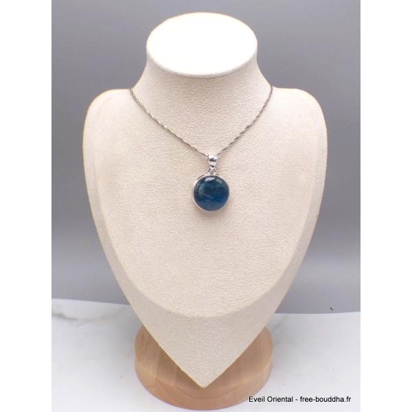 Pendentif rond en Apatite bleue Bijoux en Apatite bleue AW50.7