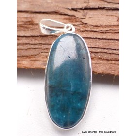 Pendentif Apatite bleue ovale allongée Bijoux en Apatite bleue AW50.8