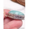 Pendentif Amazonite du Pérou style vintage marquise Pendentifs pierres naturelles aw43.2